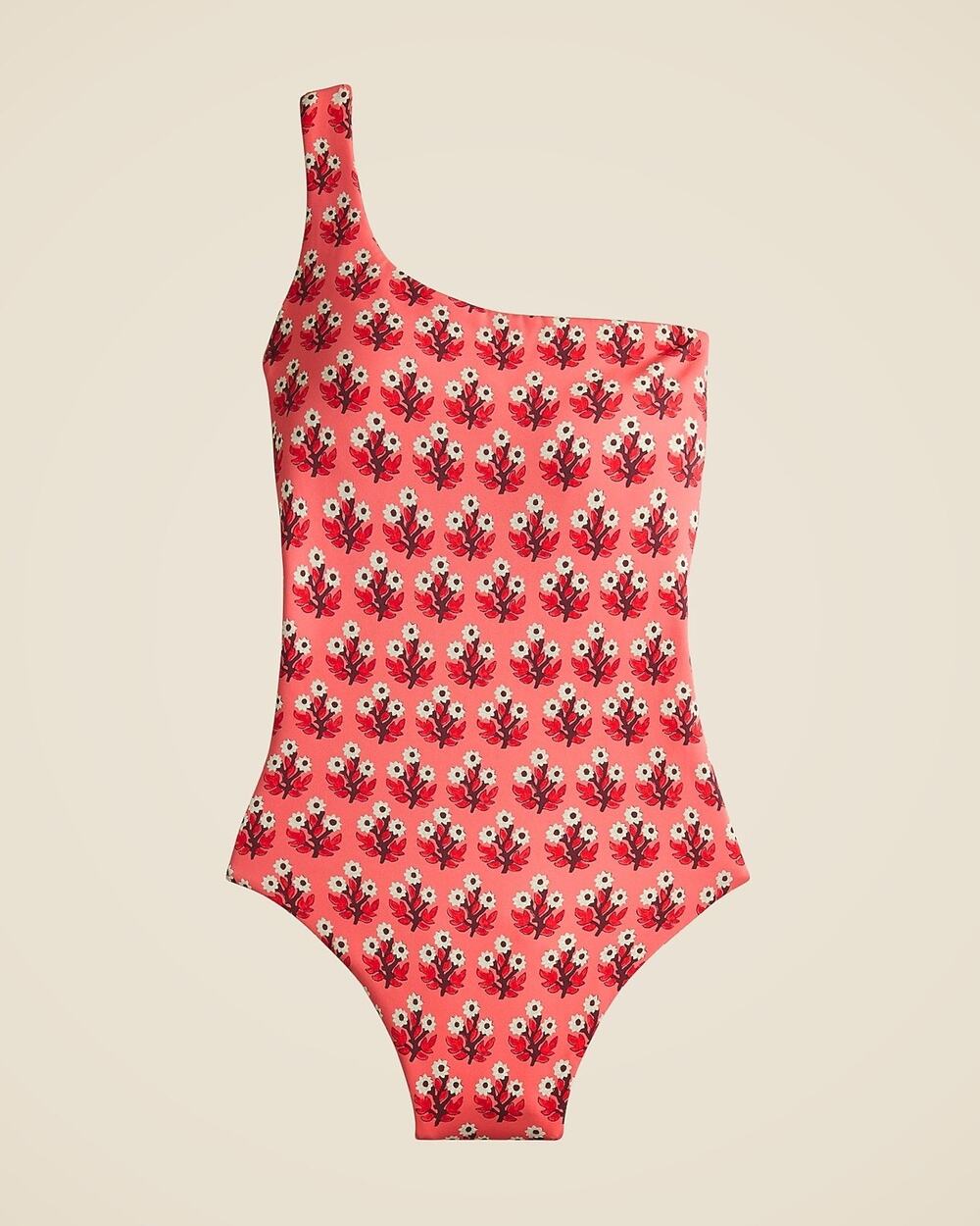 J. Crew Women's Classic Sculpt Kay One-Piece Swimsuit Coral Floral Size 4 NWT